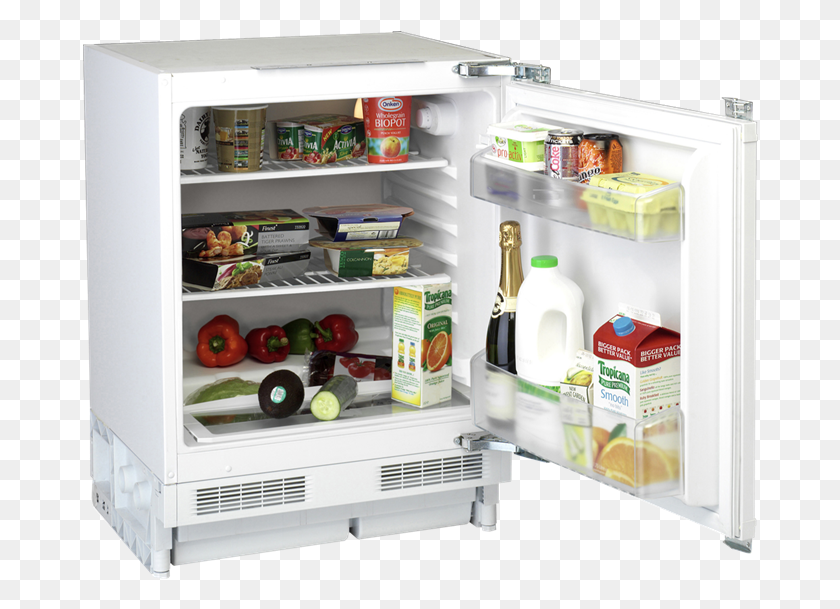 676x549 Fridges Integrated Undercounter Fridge, Refrigerator, Appliance, Shelf HD PNG Download