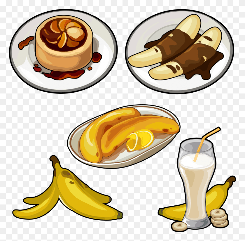 951x933 Fried Banana Vector, Fruit, Plant, Food HD PNG Download