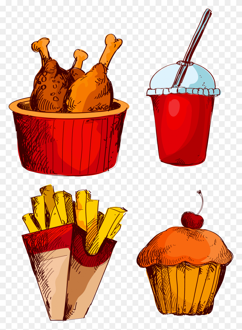 2252x3132 Fried Chicken Fast Food French Fries Cola Fried Chicken Vector, Bucket, Food, Plant HD PNG Download