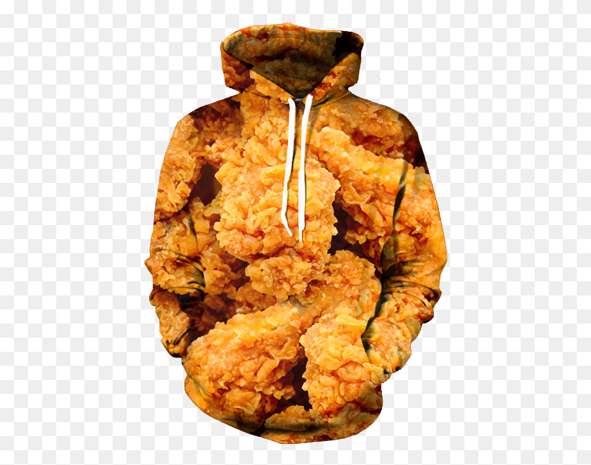 435x601 Fried Chicken Hoodie, Food, Dish, Meal HD PNG Download