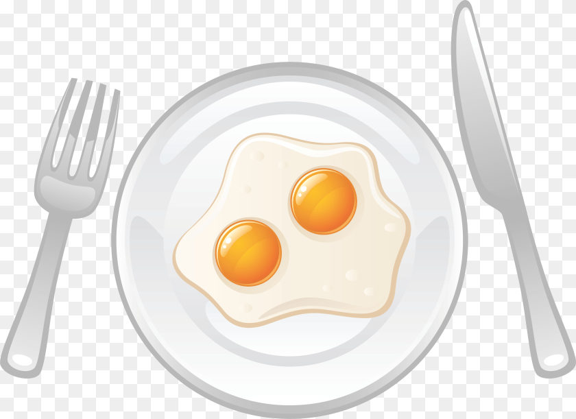 Fried Egg, Cutlery, Fork, Blade, Dagger Sticker PNG