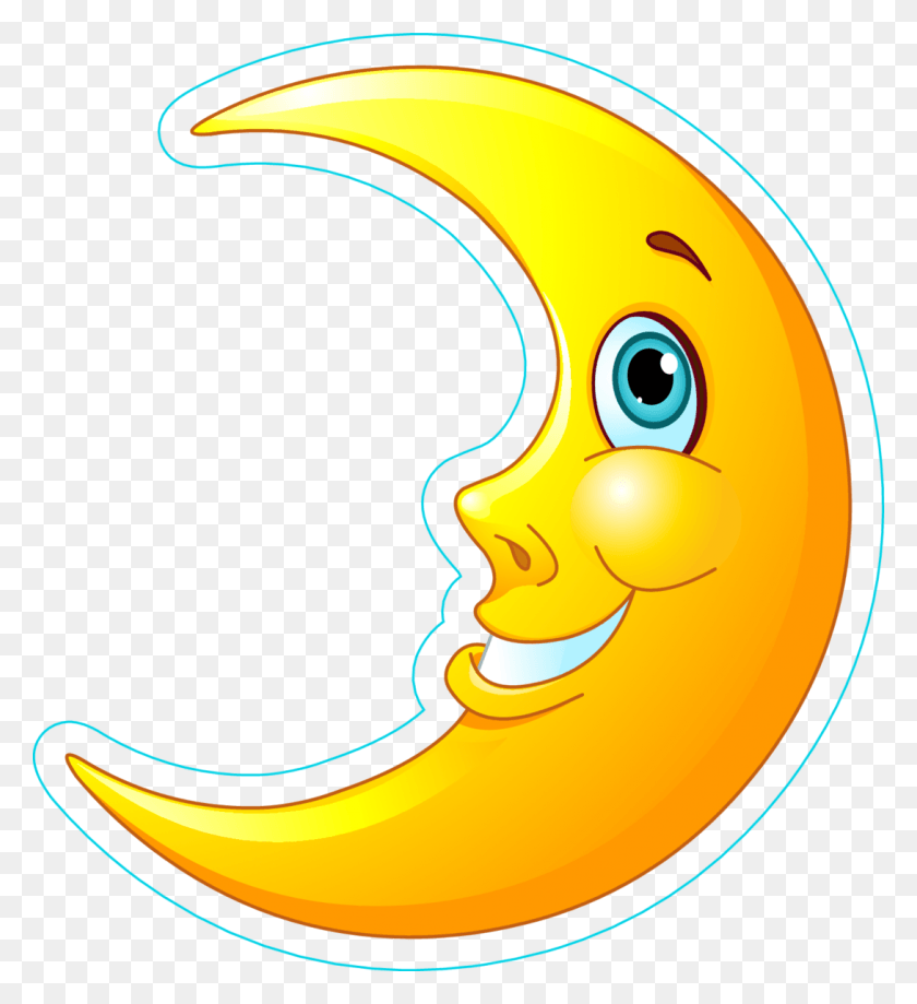 1089x1200 Friendly Moon Sticker Moon Clipart Cartoon, Nature, Outdoors, Clothing HD PNG Download