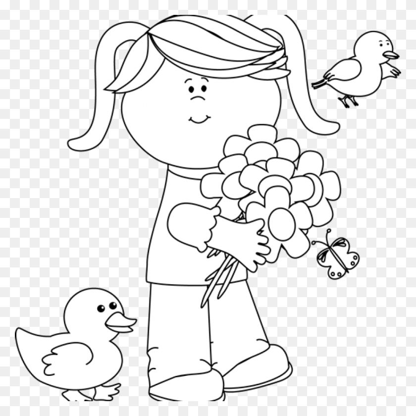 1024x1024 Friends Clipart Black And White 19 Friends Royalty Black And White Clip Art Spring Flowers, Bird, Animal HD PNG Download