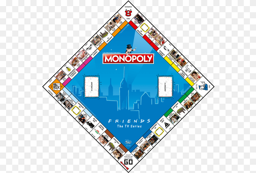 567x567 Friends Edition Friends Monopoly Board Game, Qr Code, Blackboard Transparent PNG