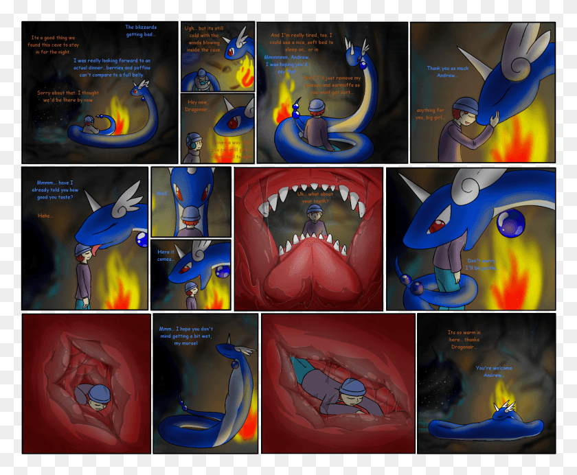 1941x1573 Friends Inside And Out Dragonair Vore Livinlovindude, Person, Human, Collage HD PNG Download