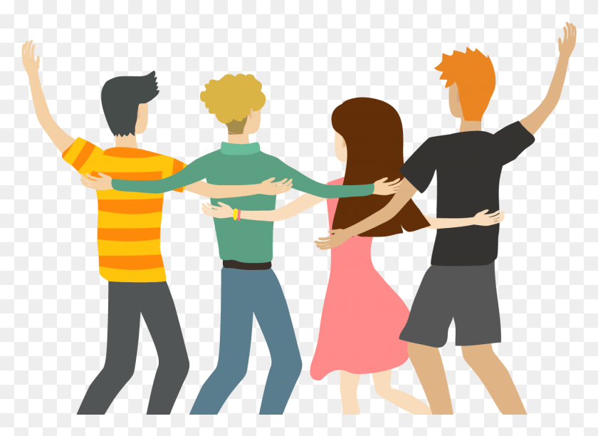 1362x965 Friends Raised Their Hands To Celebrate 15001000 Tongue Twister About Friends, Person, Human, People HD PNG Download