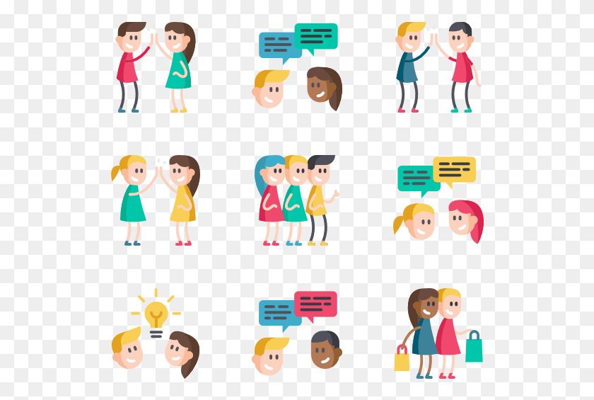 528x505 Friendship Cartoon, Person, Human, People HD PNG Download