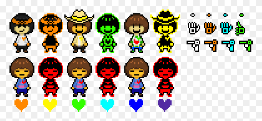 1951x821 Frisk And Chara And Kris Cartoon, Pac Man HD PNG Download