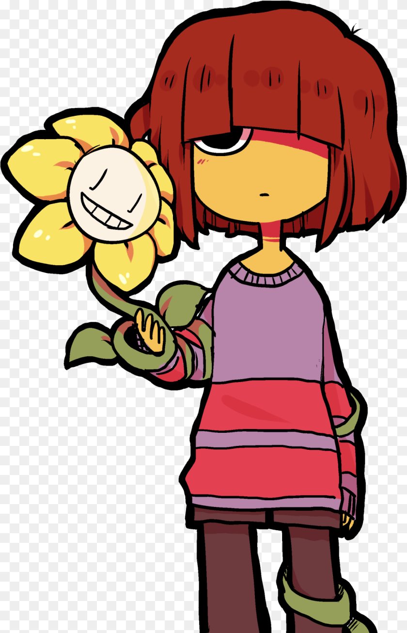 1153x1793 Frisk Christmas Undertale Undertale Frisk Y Flowey, Comics, Publication, Book, Baby PNG