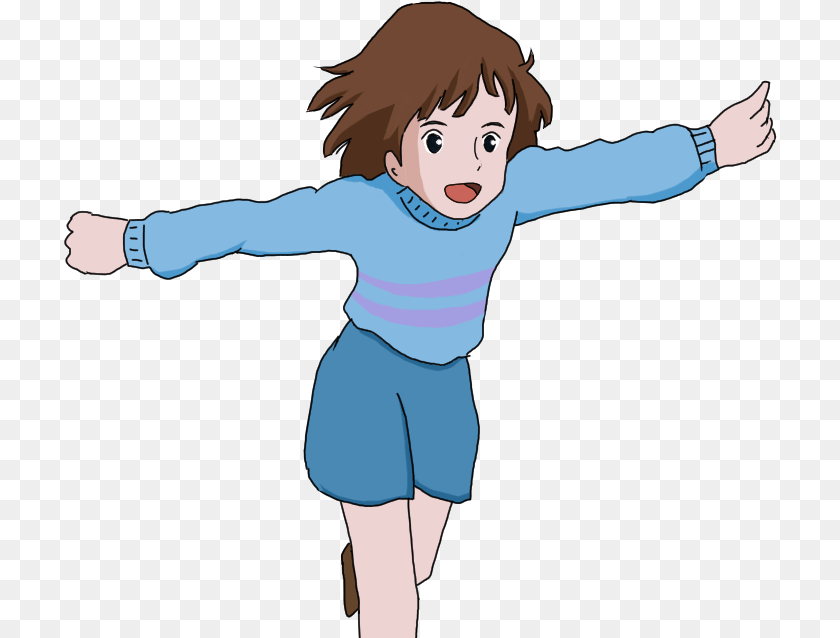 714x638 Frisk From Undertale In Ghibli Style Undertale Frisk Gif, Baby, Person, Long Sleeve, Sleeve Clipart PNG