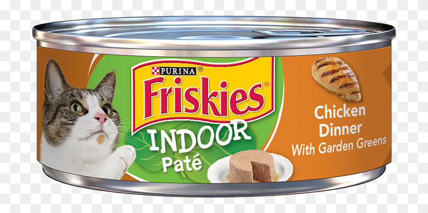715x358 Friskies Indoor Pate Chicken Dinner With Garden Greens Friskies Extra Gravy, Canned Goods, Can, Aluminium HD PNG Download