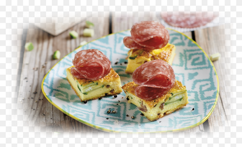 1024x594 Frittata With Zucchini And Salame Milano Sopressa, Burger, Food, Pork HD PNG Download