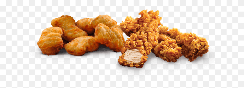 641x244 Fritter, Fried Chicken, Food, Nuggets HD PNG Download