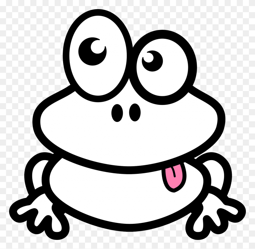 1280x1250 Frog Black And White Frog Clip Art Images Black And Dibujos De Sapos Faciles, Stencil HD PNG Download