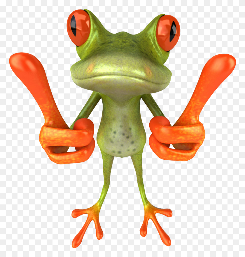 945x994 Frog Thumbs Up, Amphibian, Wildlife, Animal HD PNG Download
