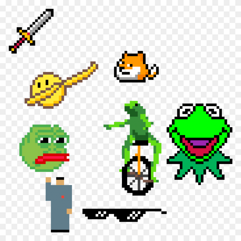 1021x1021 Frogs Kim Jon Un Mlg Sunglasses Sword Dabbing Emoji Kermit HD PNG Download