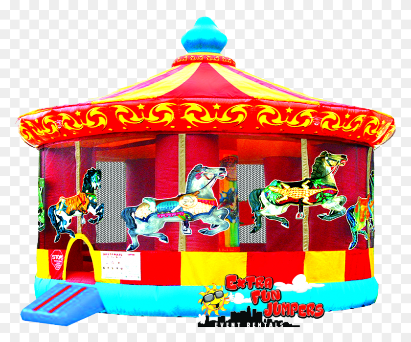 944x774 From N Flatables Carnival Themed Bounce House, Amusement Park, Theme Park, Carousel HD PNG Download