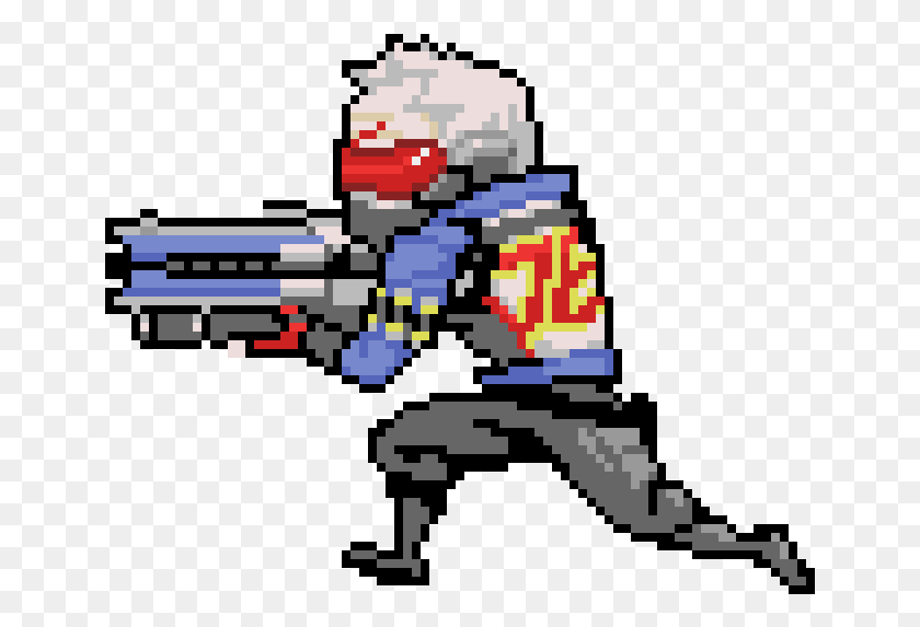 649x513 From Overwatch Overwatch Soldier 76 Pixel Spray, Paintball, Ninja, Weapon HD PNG Download