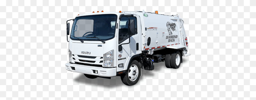415x269 Front Left Side View Of A New Way Diamondback Rear Garbage Truck, Vehicle, Transportation, Trailer Truck HD PNG Download