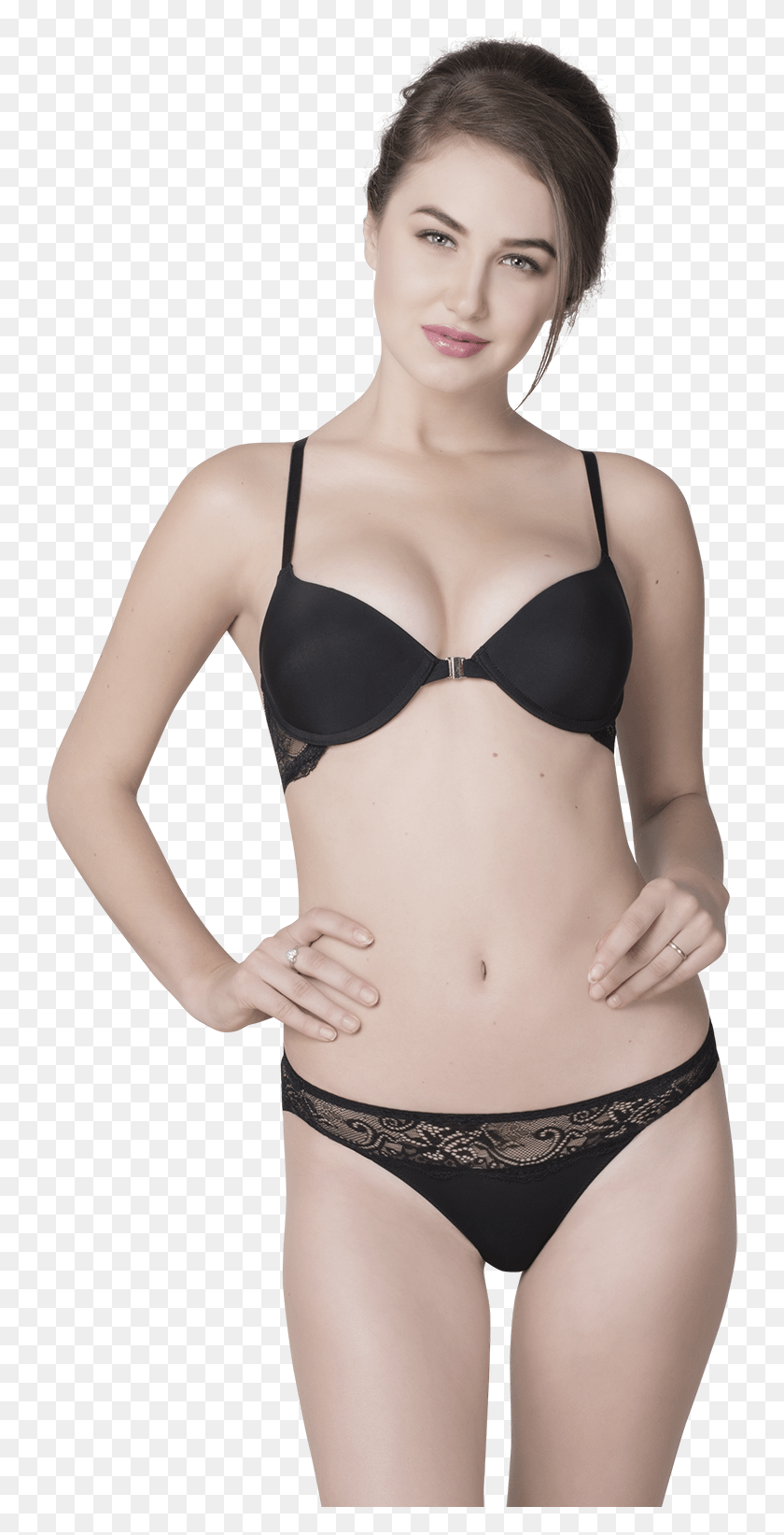 743x1583 Front Open Black Bra, Clothing, Apparel, Lingerie HD PNG Download
