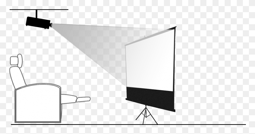 1370x672 Front Projection Projection Screen, Projection Screen, Electronics, Chair HD PNG Download