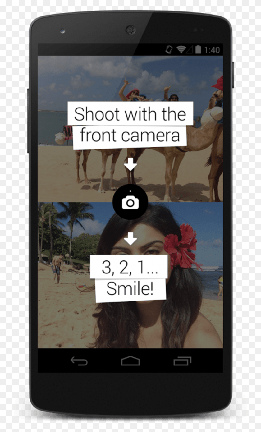 853x1455 Frontback Idee Originali Per Un Selfie, Person, Human, Mobile Phone HD PNG Download
