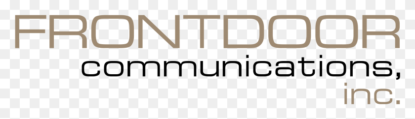 2191x513 Логотип Frontdoor Communications Прозрачный Мониторинг Vss, Текст, Этикетка, Алфавит Hd Png Скачать
