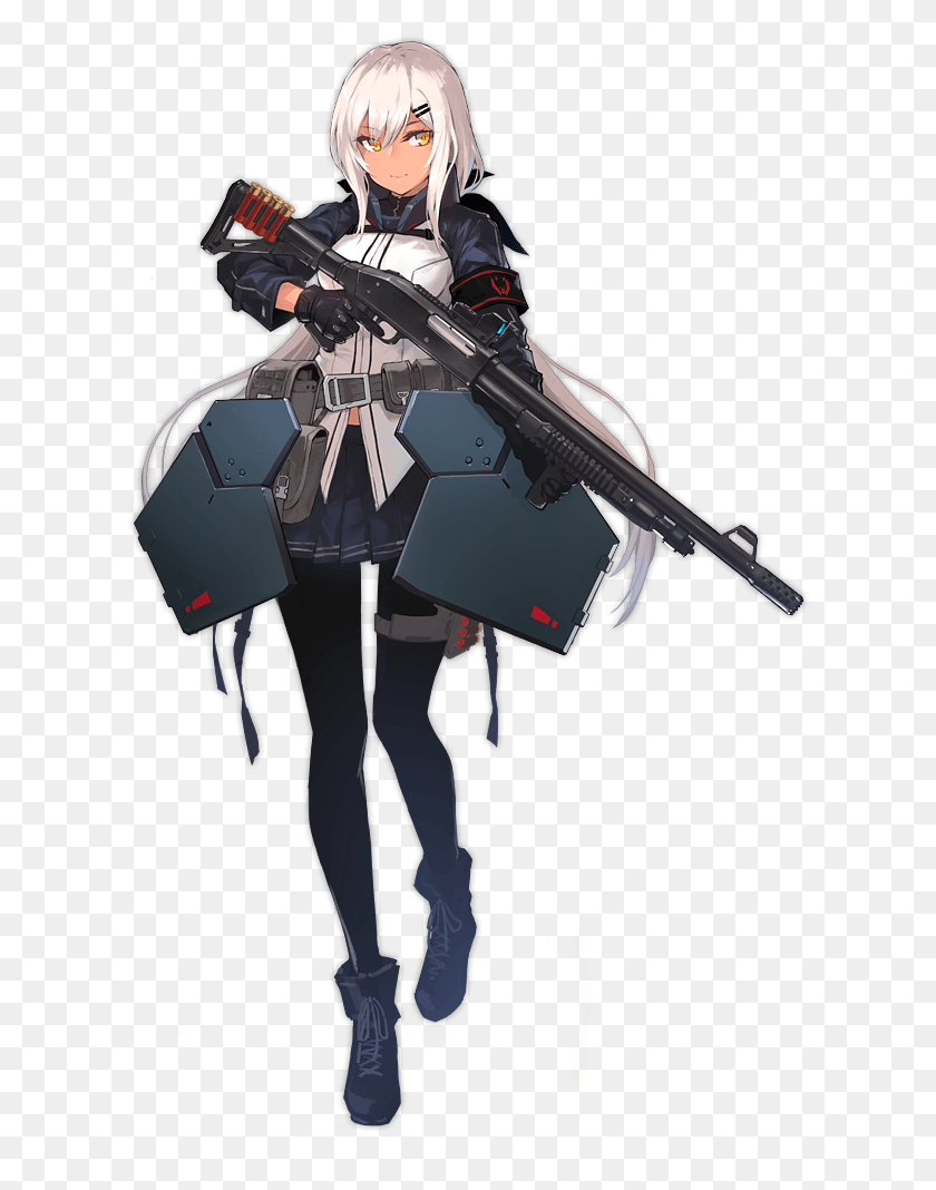 614x1008 Frontline Anime Weapon Girls Frontline Mossberg, Person, Human, Gun HD PNG Download