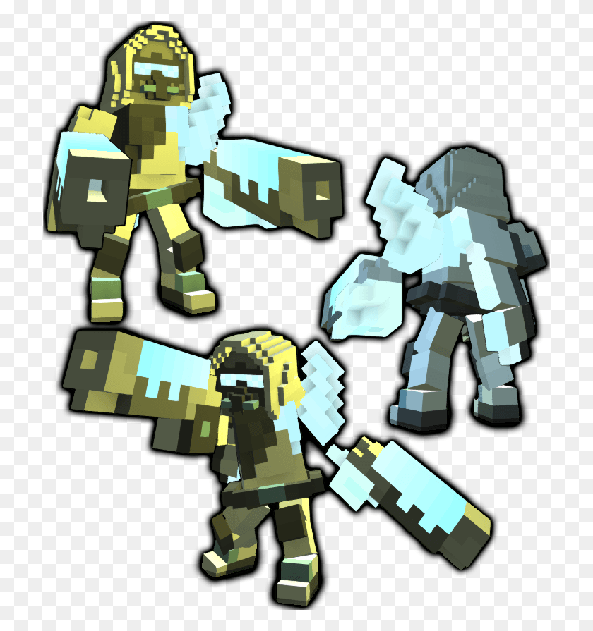 718x835 Frostbite Trove Gunslinger Snow Costume, Robot, Toy, Minecraft HD PNG Download