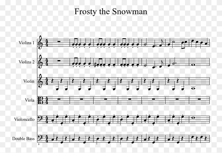 749x521 Frosty The Snowman Sheet Music 1 Of 4 Pages Self Portrait In Three Colors Mingus, Gray, World Of Warcraft HD PNG Download