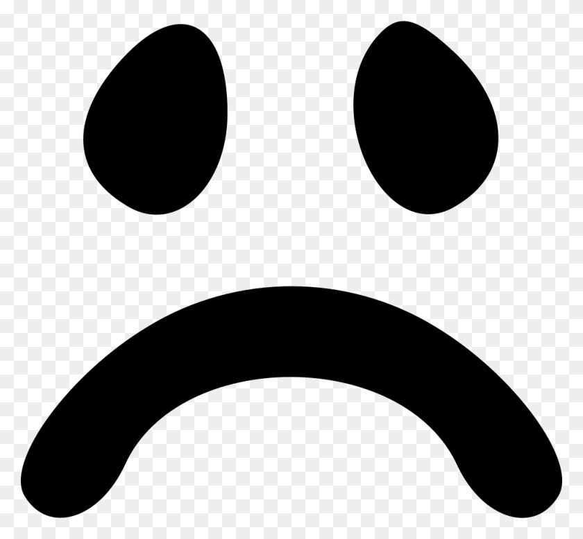 980x902 Frown Frown Icon Transparent, Stencil, Symbol, Mustache HD PNG Download