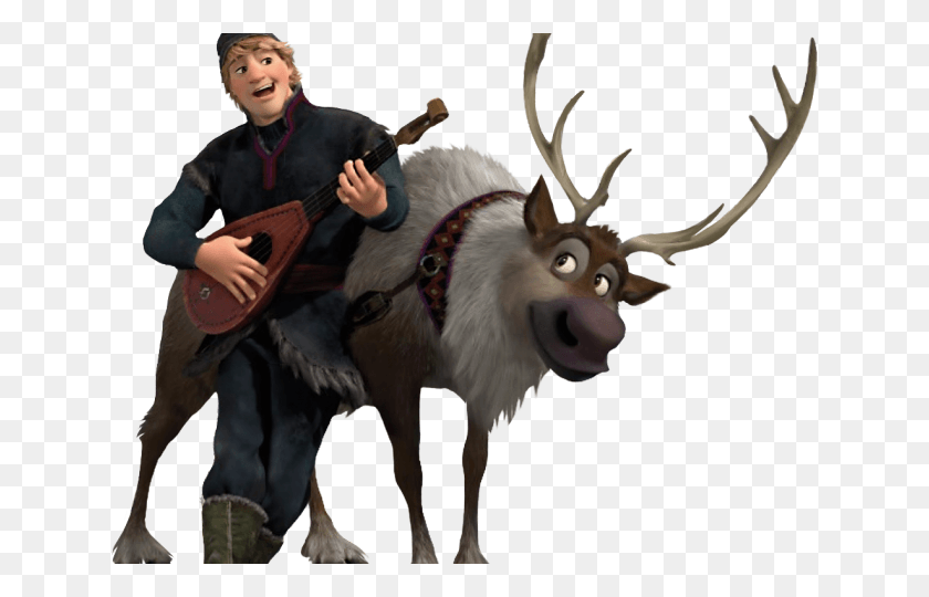 640x480 Frozen Clipart Transparent Background Frozen Kristoff And Sven, Person, Human, Guitar HD PNG Download