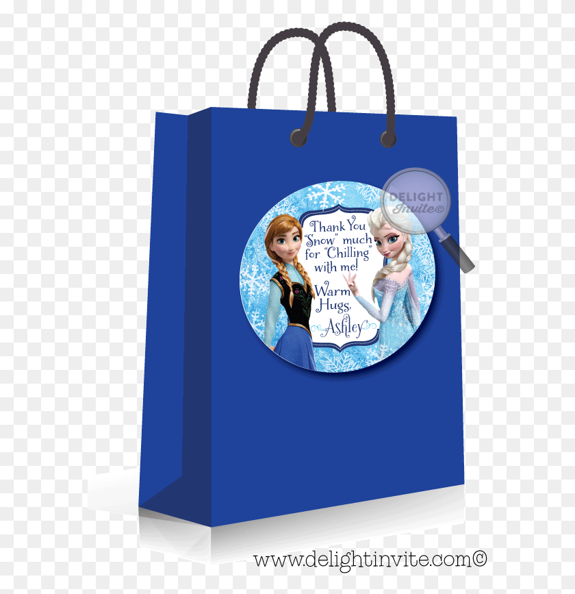 585x807 Frozen Elsa And Anna Sticker Tag Di 274st Tote Bag, Person, Human, Shopping Bag HD PNG Download