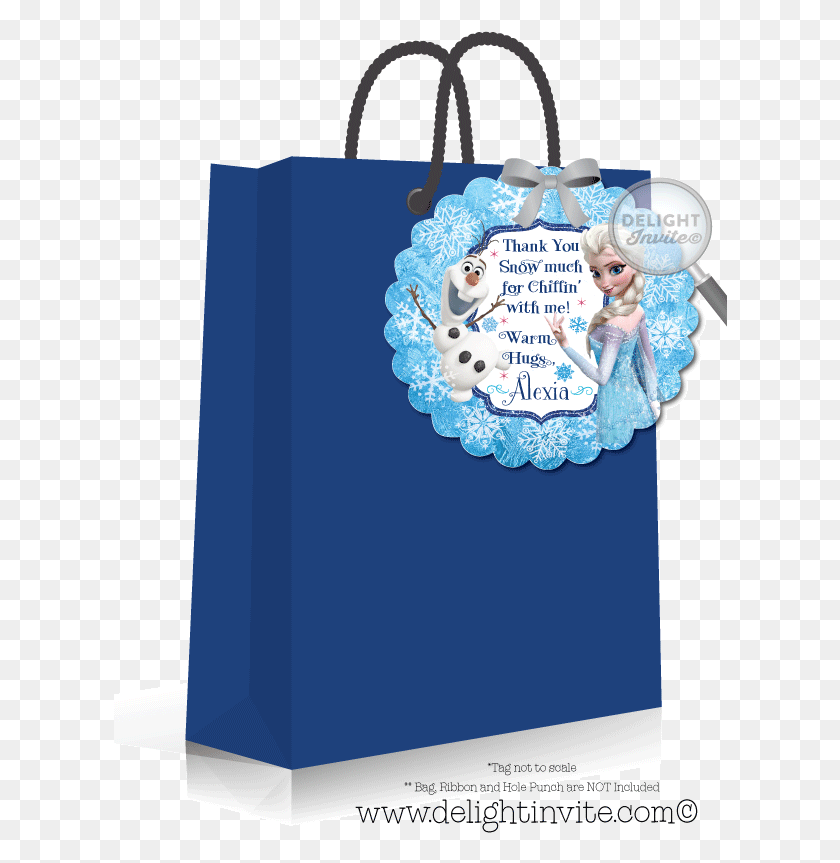 614x803 Frozen Elsa And Olaf Favor Tags Di 242ft 40 Birthday Favor Tags, Shopping Bag, Bag, Tote Bag HD PNG Download