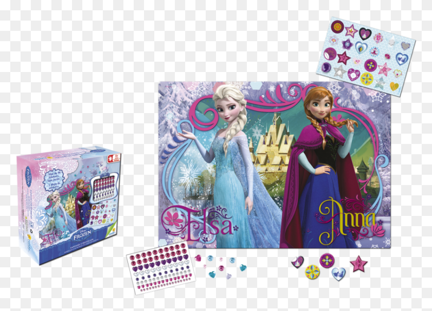 830x580 Frozen Fantasias Y Destellos 100 Pzas Cartoon, Person, Human, Figurine HD PNG Download