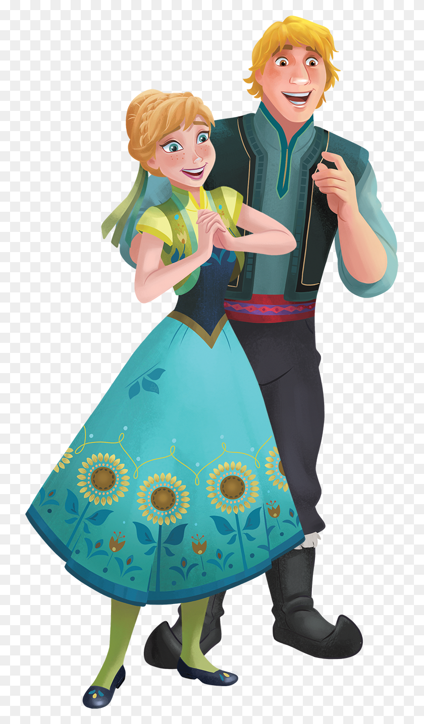 741x1376 Frozen Fever Anna And Kristoff, Clothing, Person, Costume HD PNG Download