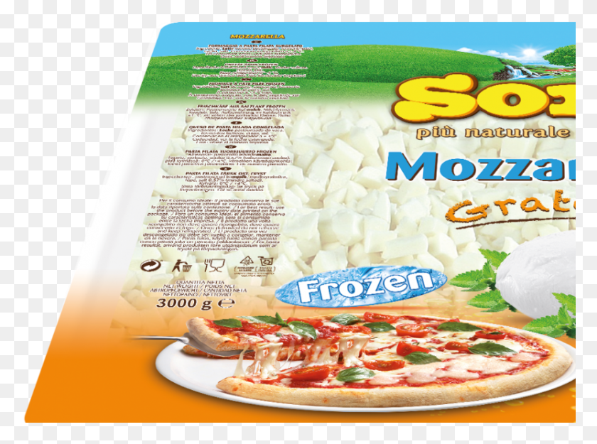 831x603 Frozen Mozzarella Cheese, Pizza, Food, Bowl HD PNG Download