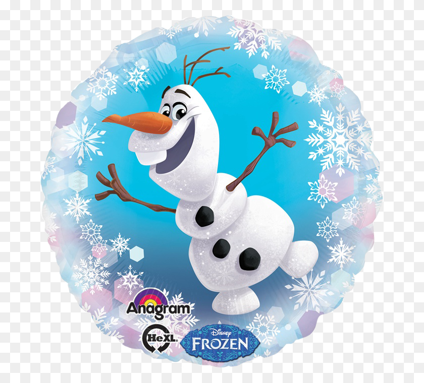 679x700 Frozen Olaf Balloons All American Balloons Frozen Olaf Round, Ornament, Snowman, Winter HD PNG Download