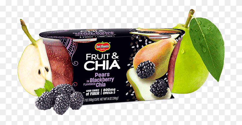 727x374 Fruit Amp Chia Pears In Blackberry Flavored Chia Seed Fruit Cups, Plant, Food, Pear HD PNG Download