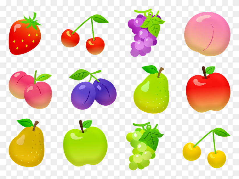 960x702 Fruit Apples Pears Grapes Cherries Plums, Plant, Food, Cherry HD PNG Download