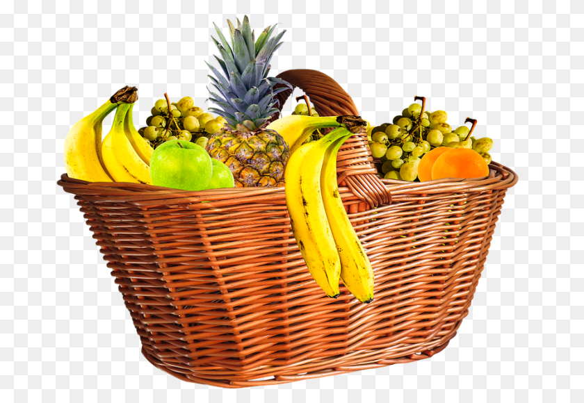 Fruit Basket Food, Plant, Produce, Banana PNG