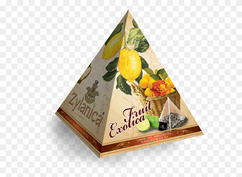 581x553 Fruit Exotica Pyramid Tea Bags Pyramid Tea Bags, Plant, Orange, Citrus Fruit HD PNG Download
