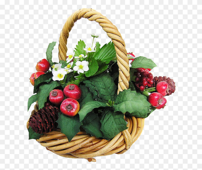 627x646 Fruit Images Pixabay Free Pictures Flowers Anthurium, Plant, Basket, Food HD PNG Download