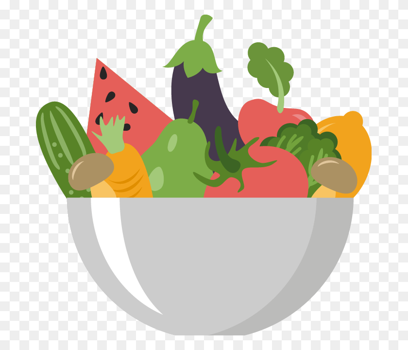 691x660 Fruit Salad Vegetable Auglis Clip Art, Bowl, Plant, Mixing Bowl HD PNG Download