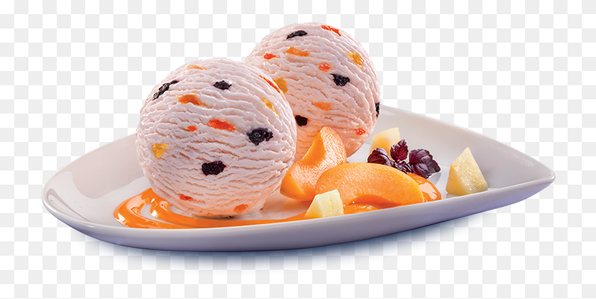 726x361 Fruits Amp Cream Cassata Ice Cream, Dessert, Food, Creme HD PNG Download