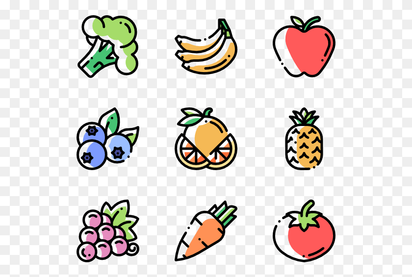 529x505 Fruits And Vegetables Human Icon Color, Plant, Poster, Advertisement HD PNG Download