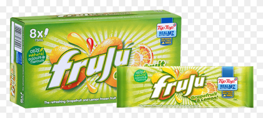 989x403 Descargar Png Fruju Grapefuit Lemon X1340 Frutas, Chicle, Alimentos, Dulces Hd Png