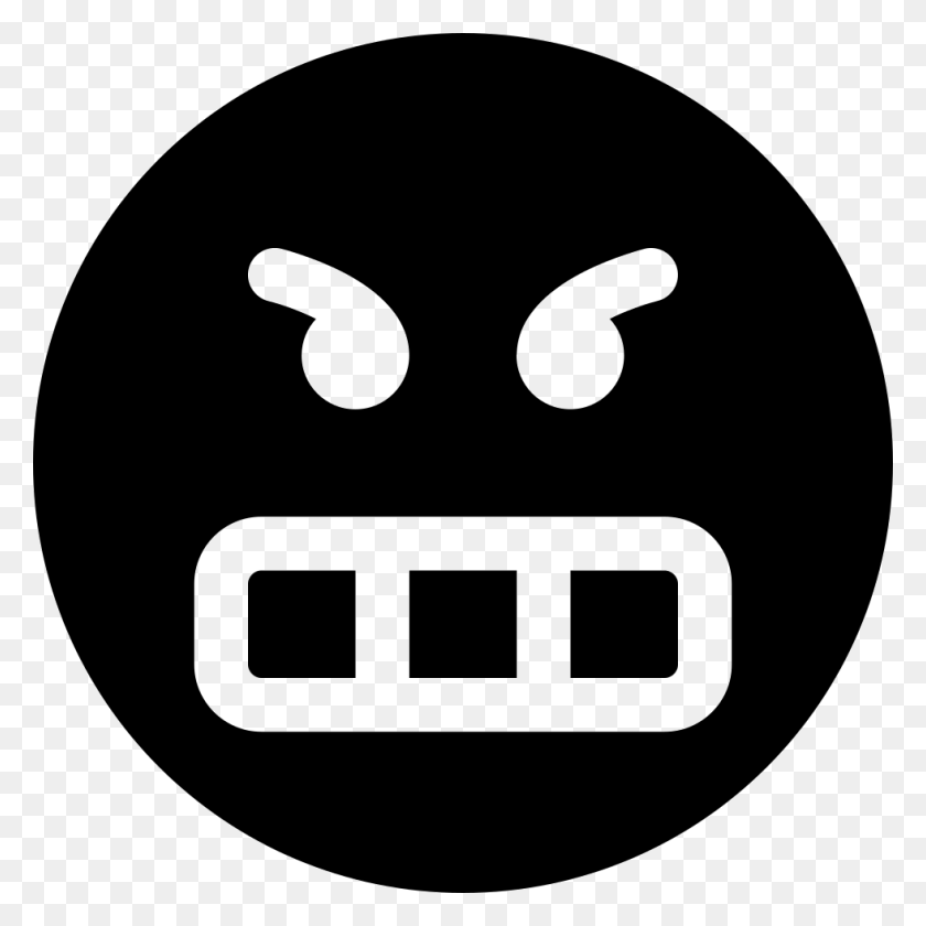 980x980 Frustrated Emoticon Smiley Face Angry Comments Frustrated Icon White, Stencil, Symbol, Text HD PNG Download