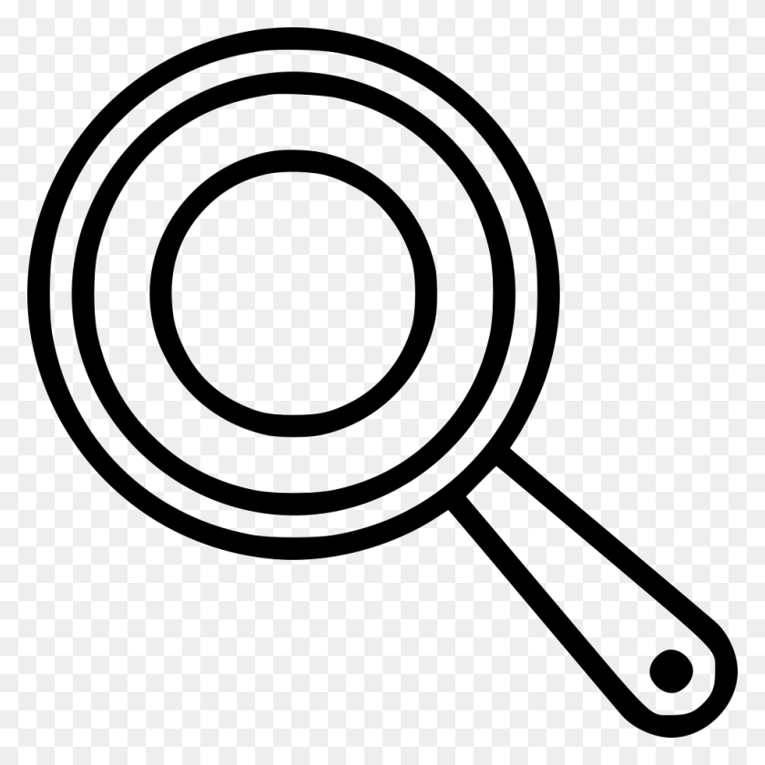 980x980 Frying Pan Comments Search Button White, Magnifying, Rug HD PNG Download