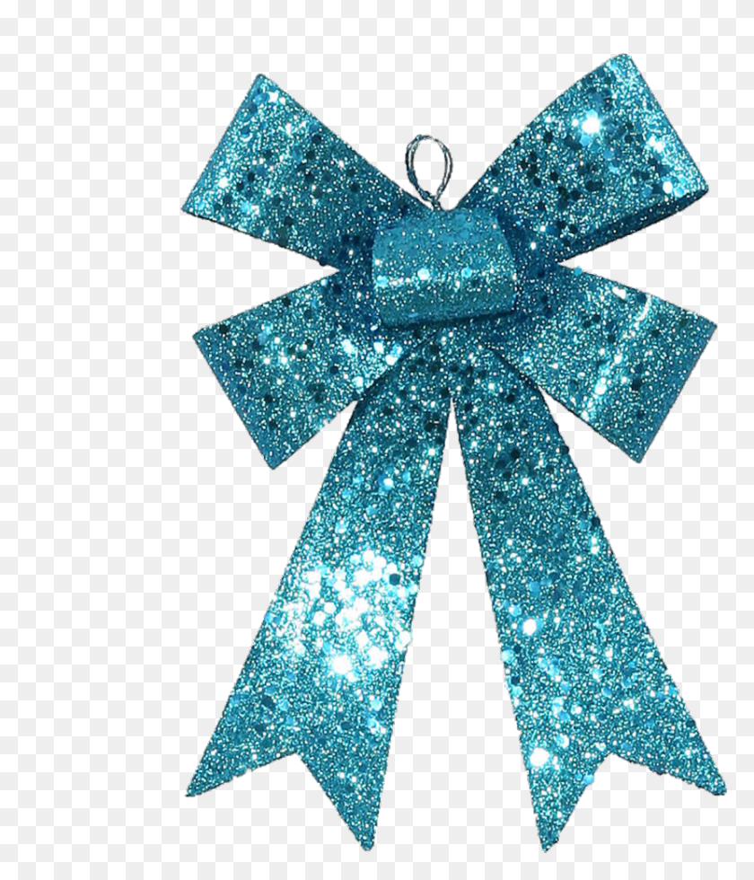 830x980 Ftedtickers Bow Glitter Sparkle Blue Bow Рождественские Бирюзовые Рождественские Банты, Крест, Символ, Свет Png Скачать